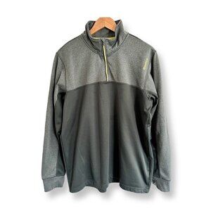 Reebok CrossFit Men's 1/4 Zip Sweatshirt Color Block Gray Long Sleeve Large